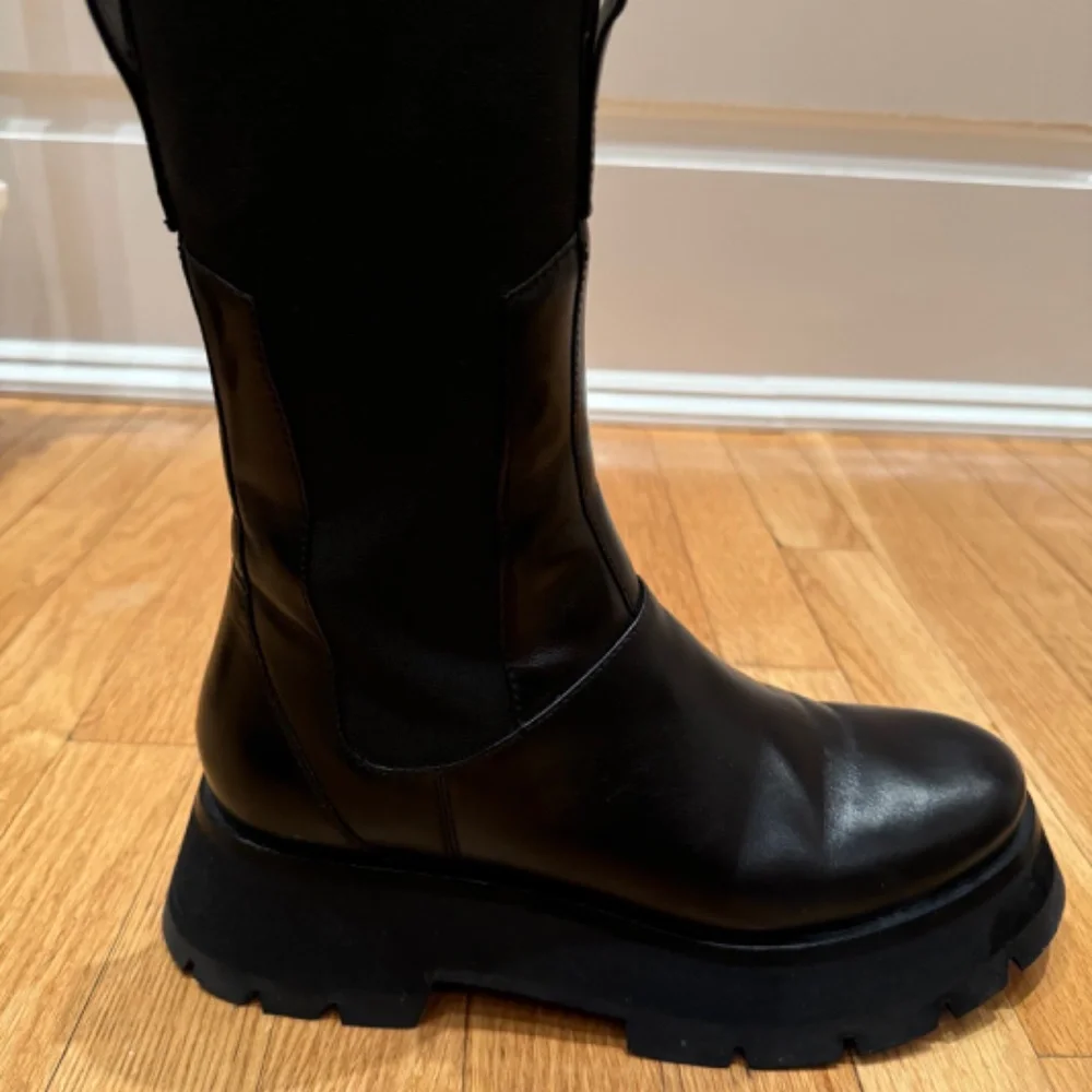 3.1 Phillip Lim - Kate Lug-Sole Leather - Combat Boot - Picture 3 of 11